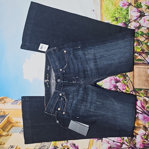 7 For All Mankind Dojo Flare Jeans Size 26 New - Picture 3 of 8